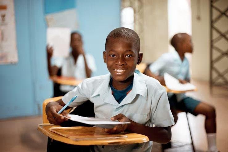 A child benefiting from family financial stability